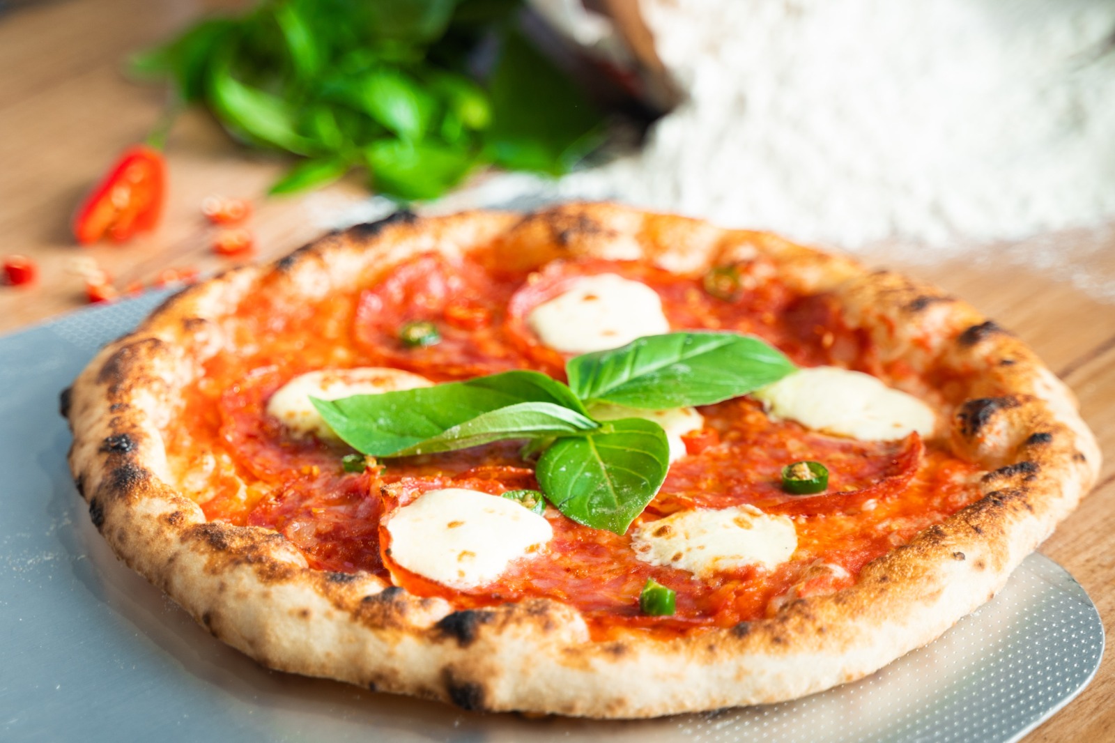 Classic Italian pizza served at our local pizza restaurant